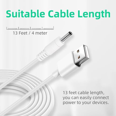 4m/13.1ft Indoor Camera Power Adapter Charger for Ring Stick Up Cam Battery Plug-in/2nd Gen/3rd Gen, Ring Pan Tilt Stick Up Camera Power Cable Cord Replacement in Saudi Arabia