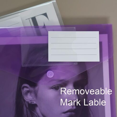 Plastic Binder Dividers 6 Pack A4 Folder with Snap Closure for 2/3/4/11 Ring Binders and Removable Mark Label in Broadwise, 6 Colors in Saudi Arabia