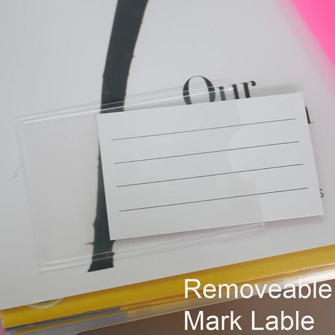 Plastic Binder Dividers 6 Pack A4 Folder with Snap Closure for 2/3/4/11 Ring Binders and Removable Mark Label in Broadwise, 6 Colors in Saudi Arabia