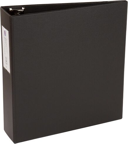 Avery Economy 3 Ring Binder, 3" Round Rings, Label Holder, 1 Black Binder (04601) in Saudi Arabia