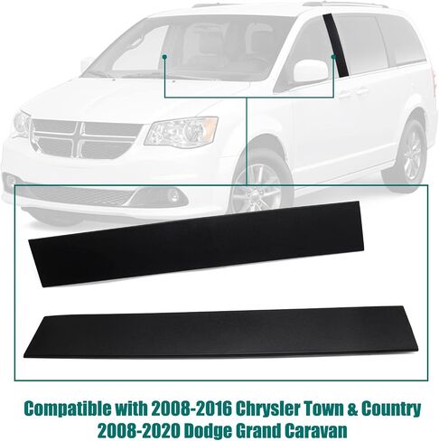 926-445 926-446 B Pillar Trim Door Molding for Front Passenger & Driver Side Windshield Outer Compatible with 2008-2016 Chrysler Town & Country 2008-2020 Dodge Grand Caravan Part# 5020664AA 5020665AA in Saudi Arabia