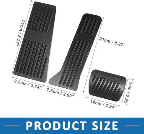 Anti Slip No Drilling Pedal Covers Foot Pedal Pads for Mazda 3 2014-2018 Aluminum Alloy Black(Set of 3) in Saudi Arabia