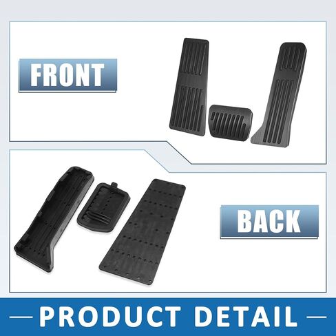 Anti Slip No Drilling Pedal Covers Foot Pedal Pads for Mazda 3 2014-2018 Aluminum Alloy Black(Set of 3) in Saudi Arabia