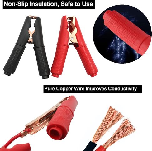 SAE Connector to Battery Clips SAE Alligator Clips 14AWG Battery Alligator Clips to SAE 12V 24V for Battery Charging Or Other Equipment (1m) in Saudi Arabia
