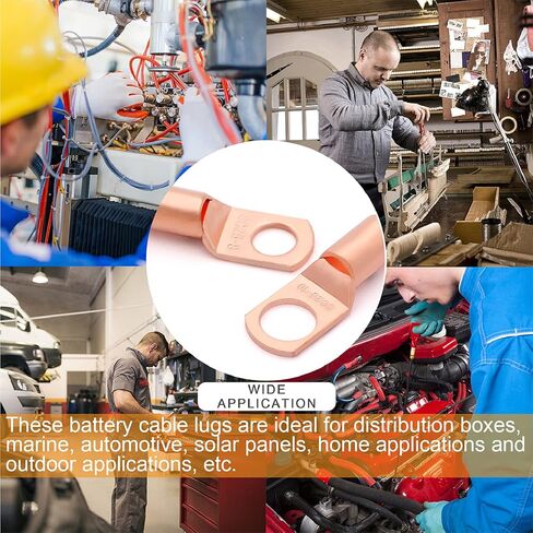 174 قطعة كابل بطارية نحاسي ينتهي بـ 14 مقاسًا لعروات أسلاك البطارية وفتحات طرفية أنبوبية وموصلات طرفية حلقية SC لمستلزمات السيارات AWG2/4/6/8/10/12 in Kuwait