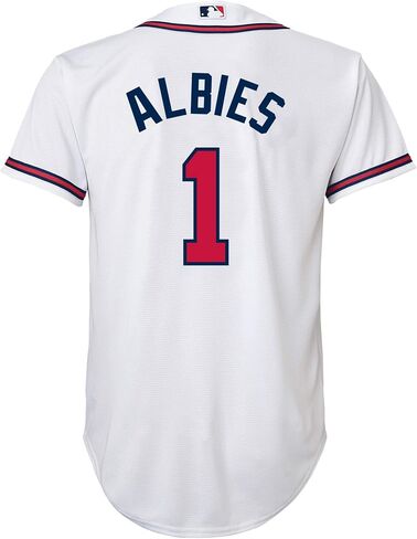 OuterStuff Ozzie Albies Atlanta Braves MLB Kids 4-7 White Home Player Jersey in Saudi Arabia