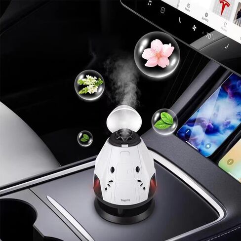 ناشرات الروائح العلاجية مع مستشعر ذكي لوقوف السيارات، ضوء تنفس LED، منقي هواء USB، موزع روائح عطرية لاسلكي فائق الهدوء لديكور المنزل وغرفة السيارة (مركبة الفضاء التنين SpaceX) in Kuwait