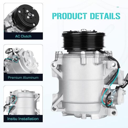 ضاغط التيار المتردد مع القابض يناسب هوندا CR-V 2.4 2.4L 2002 2003 2004 2005 2006, 38810PNB006 in Saudi Arabia