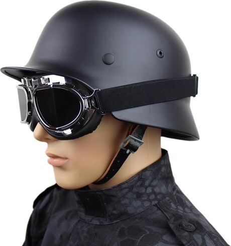 خوذة SYLPHID WW2 M35 مع نظارات واقية، خوذة المظلي الألماني Fallschirmjager لإمدادات الحرب العالمية in Kuwait