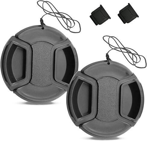 2 Packs 67mm Camera Lens Cap Cover for Nikon D90 D80 D70 D7000 D7100 D7200 D800, 2*hot Shoe Cover and Lens Cover Leash, Fit for Sony Nikon Canon DSLR Camera in Saudi Arabia