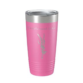 Candlewood Lake Map Tumbler Travel Mug Insulated Laser Engraved Coffee Cup Connecticut 20 oz Royal Blue