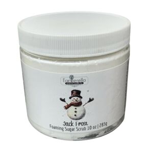 JACK FROST Peppermint & Vanilla Exfoliating Foaming Sugar Body Scrub, 10 oz jar