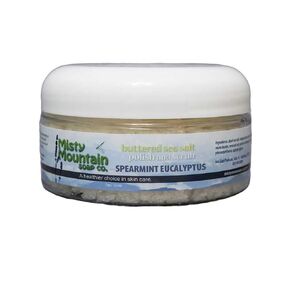 Salt Scrub 9 أوقية. - Spearmint Eucalyptus - Misty Mountain Soap Co.