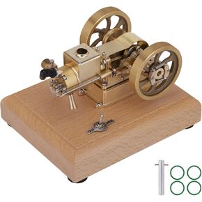 FunXylophy Engine Model Kits, 1.6cc Hit Miss Evaporated Water-Cooled Four-Stroke Horizontal Internal Combustion Engine Model, Physics Science Engine Kit