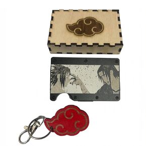 Sasuke Itachi Laser Engraved Aluminum Wallet With Case