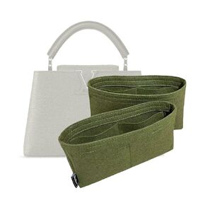 Purse Organizer for Lv Capucines Bag Insert MM, Capucines BB Bag Organizer, Mini Capucines Organizer, Handmade Snug Sturdy 2mm Felt Full Set of 2 (For Capucines BB, Bubblegum)