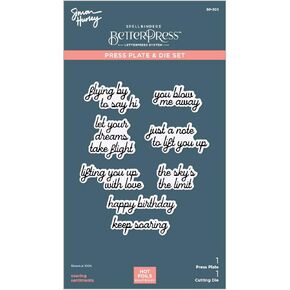 Spellbinders Soaring sentiments Press Plate, Metal