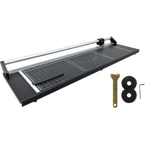 TECHTONGDA Rotary Paper Trimmer, 48" Cut Length, Professional Paper Cutter with 2 Spare Blades, Angle Line, Self-Sharpening, 8-10 Sheets Capacity for Offices, Schools and Crafts