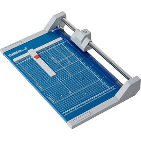 Dahle 550 Professional Rolling Trimmer, 14-1/8" Cut Length, 20 Sheet Capacity, Self-Sharpening, Automatic Clamp, German Engineered Paper Cutter
