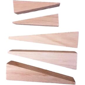 Wooden Wedges Used for Chair Caning and Basket Making 3 Big and 2 Smaller Wood Wedges