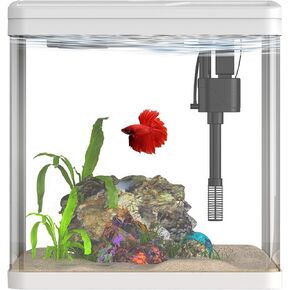 2 Gallon Glass Small Fish Tank Starter Kits - Betta Fish Tank with Filter and Light, Self-Cleaning Fish Tank. in Saudi Arabia