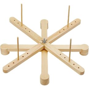 BENECREAT Portable Amish Style Yarn Swift Winder, Desktop Standing Needlecraft Finishing Tool with Oval Base for Wool, Yarn and Embroidery Thread
