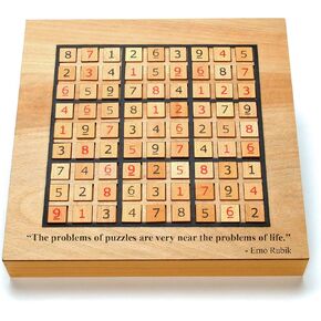 WE Games Custom Engraved Wooden Sudoku Board - Storage Drawers for Wooden Numbered Tiles