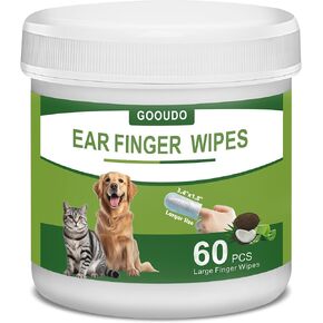 120 Eye Wipes & 60 Ear Wipes Combo Pack for Dogs & Cats - Eye & Ear Cleaner for Ear Infections & Tear Stain Remover - Natural Pet Cleaning Wipes with Coconut Scent