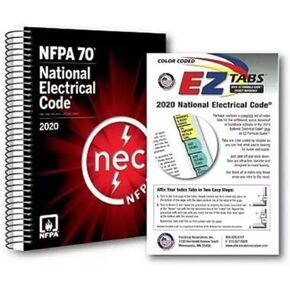 NFPA 70, National Electric Code, 2020 Edition Spiral Bound + 2020 EZ Tabs (Color Coded) with a Formula Guide