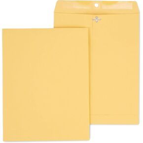 Staples Clasp Close Envelopes, 10 x 13 Inch, Gummed Flaps, Great for Filing, Storing, Mailing Documents, 100-Pack, Brown