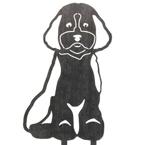 Corten Steel Cockapoo Dog Silhouette Yard Stake (Large)