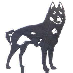 Corten Steel Schipperke Dog Silhouette Yard Stake (Small)