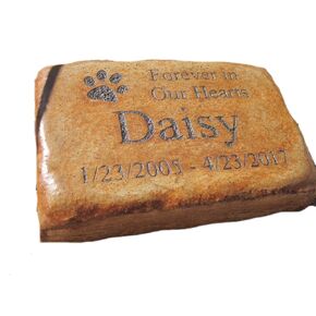 Personalized Engraved Pet Memorial Stone 8.5"x 5.5" Forever in Our Hearts