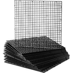 Okllen 12 Pack Aquarium Fish Tank Divider Plastic Egg Crate, Bottom Tray Grid Isolation, Plastic Egg Crate Grid Divider Tray for Mixed Breeding Light Diffuser