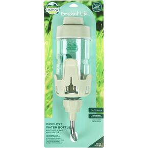 Oxbow Enriched Life Dripless Waterbottle, Guinea Pig Water Bottle, Rabbit Water Bottle, Essential Small Pet Accessory for Guinea Pig Cages & Rabbit Cage, Bunny Supplies, 15oz / 450ml