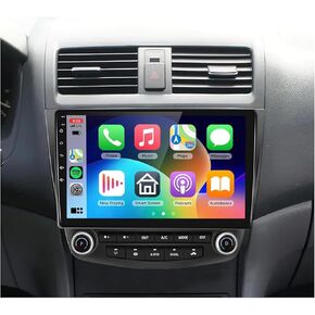 Podofo 8 Core 4G+64G Car Stereo Radio for Honda Accord 7th 2003-2007 with Wireless CarPlay Android Auto 10.1'' 1280 * 720P IPS Touch Screen BT 5.0 GPS FM/RDS WiFi/4G DSP/46 EQ AHD Backup Camera in Saudi Arabia