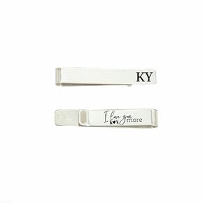 More Husband Valentines Day Gift Personalized Tie Clip I Love You More Everyday Men's Gift Tie Clip For Him Husband Gift Personalized Initial Gift LOVE-YOU-MORE-TIE