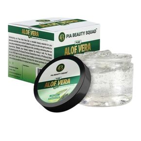Pure Aloe Vera Gel from fresh juice 4oz - Highest Quality, Unscented, Colorless - For Face, Skin, Hair, Sunburn relief, hydrating, refreshing.