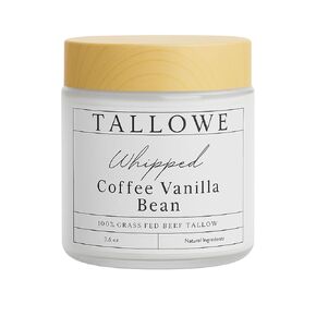 100% Grass Fed/Finished Beef Tallow Whipped Coffee Vanilla Bean Body Cream