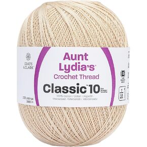 Aunt Lydia 153.0226 Jumbo Crochet Cotton, Natural