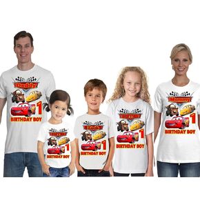 Custom Car Birthday Shirt Car Birthday Shirt with Any Name and Any Age Car Family Matching Shirts Personalizaed Birthday Shirts Race Car Shirt