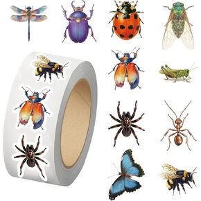 500PCS Bee Stickers Roll 10 Styles Envelope Seals Sticker Cute Animal Stickers for Kids Reward Sticker for Students Bee Themed Party Favors(500 Per Roll) in Kuwait