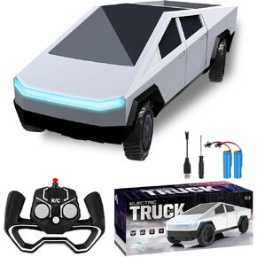 Remote Control Car Truck, 2.4GHz All Terrain High Speed RC Car for Boys Aged 3-8, 8-12, 1:24 Diecast Metal Toy Trucks with Lights, Electric Vehicle Toys for Kids, Gifts for Kids