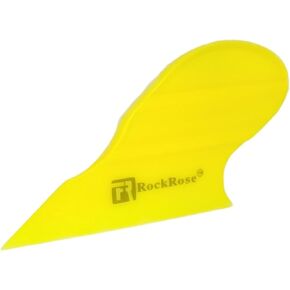 RockRose Yellow Side Trim Mini Squeegee - Compact and Ergonomic Tool with Flexible Blade for Precision Window Film and Car Tint Application - (Pack 3 Units)