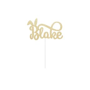 Custom Bunny Cake Topper - Any Color Glitter