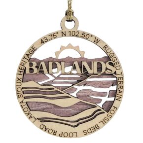 Grand Canyon National Park Handcrafted Christmas Ornament - 3" Wood Laser Cut Souvenir with Colorado River Scene - Made in USA