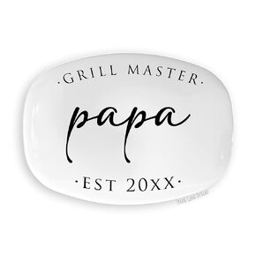 Personalized Platter for DADDY | Custom Tray for Husband | Grill Master | Fathers Day Gift for Papa | BBQ Grilling Plate for Grandpa