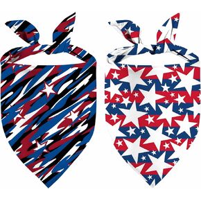 الرابع من يوليو الكلب Bandanas ، 2 حزمة عكسية USA Bandana الوطنية لوي والفتاة ، النسيج المتين قسط ، وشاح أليف العلم الأمريكي للكلاب الصغيرة الكبيرة والكبيرة الإضافية in Kuwait