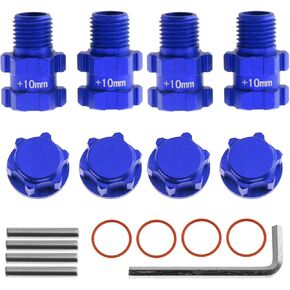 ZEZEFUFU 4* Blue 14mm to 17mm Wheel Hex Hub Adapter for Senton 4X4 3S BLX AR102668 Accessory