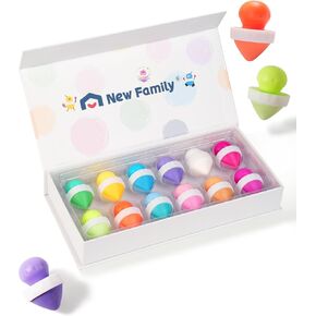 Dustless Mushroom Sidewalk Chalk for Kids Non-Toxic Washable Outdoor Art & Blackboard Drawing Chalk with Holder | Mess-Free Fun Play for Classroom & Home